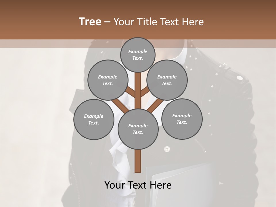 A Woman Is Holding A Folder And Smiling PowerPoint Template