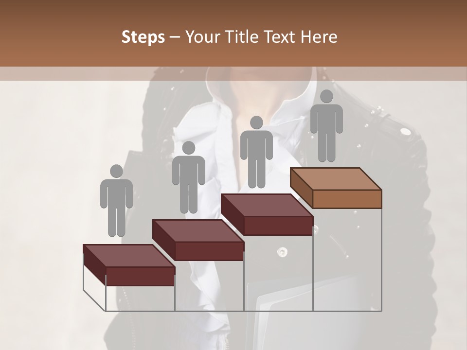 A Woman Is Holding A Folder And Smiling PowerPoint Template