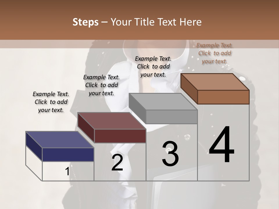 A Woman Is Holding A Folder And Smiling PowerPoint Template