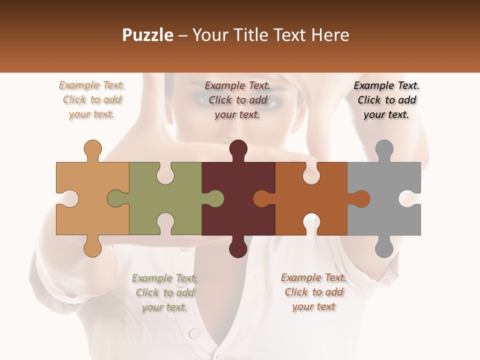 A Woman Holding Her Hands Up To Her Face PowerPoint Template