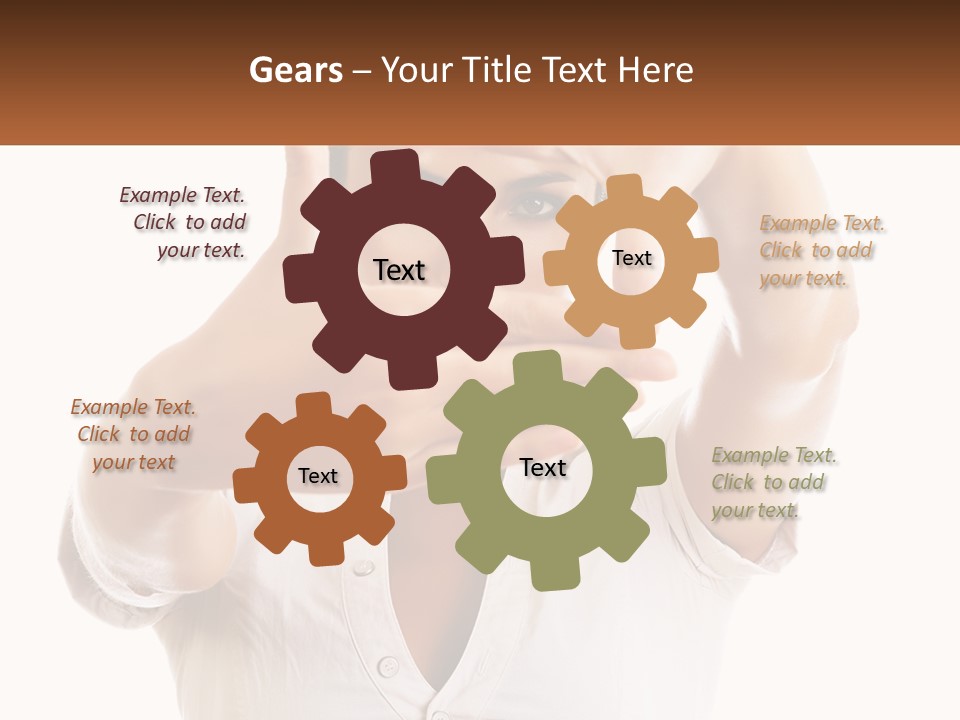 A Woman Holding Her Hands Up To Her Face PowerPoint Template