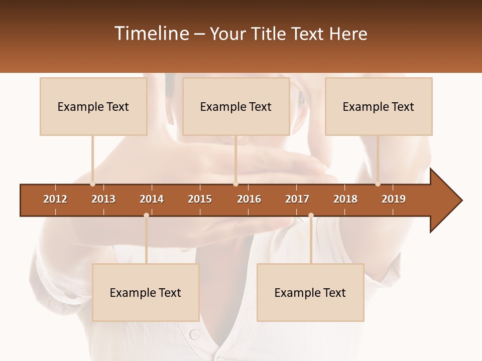 A Woman Holding Her Hands Up To Her Face PowerPoint Template