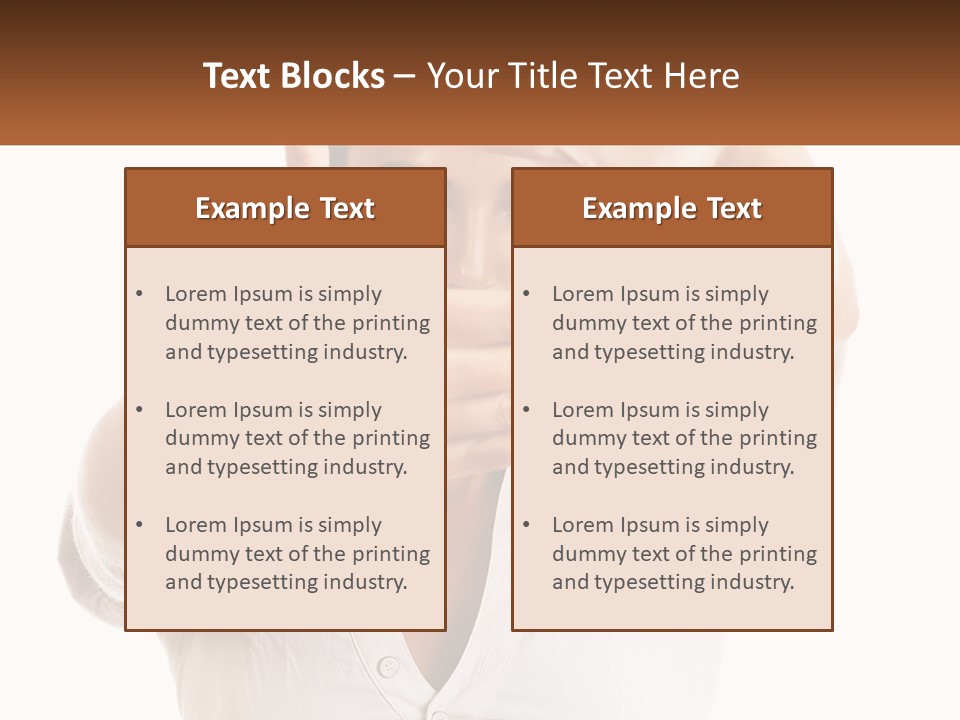 A Woman Holding Her Hands Up To Her Face PowerPoint Template