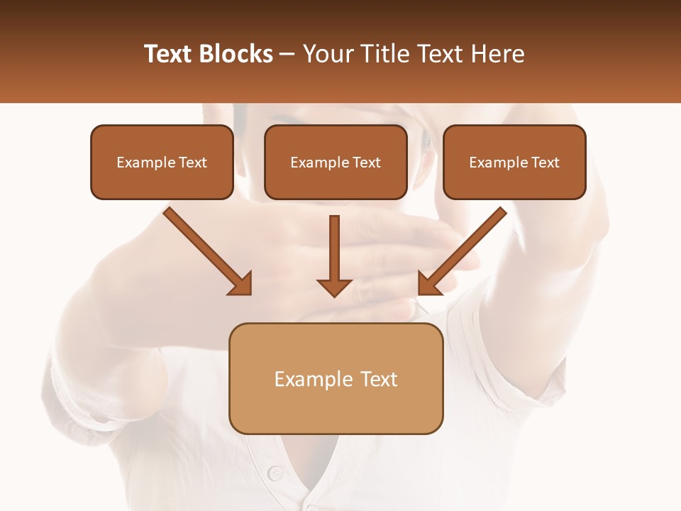 A Woman Holding Her Hands Up To Her Face PowerPoint Template
