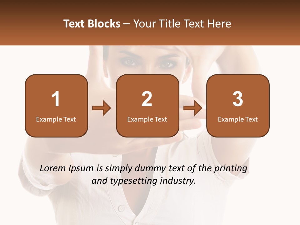 A Woman Holding Her Hands Up To Her Face PowerPoint Template