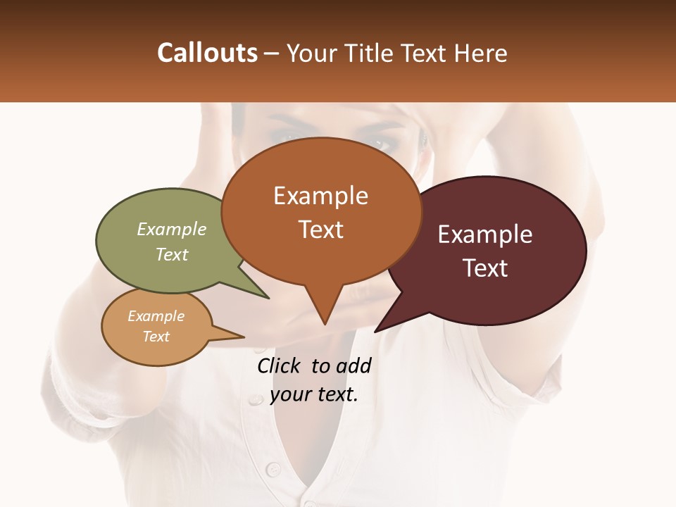 A Woman Holding Her Hands Up To Her Face PowerPoint Template