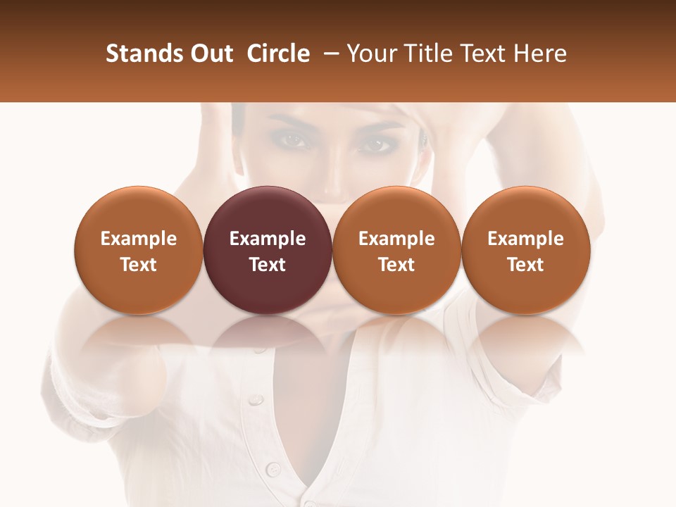 A Woman Holding Her Hands Up To Her Face PowerPoint Template