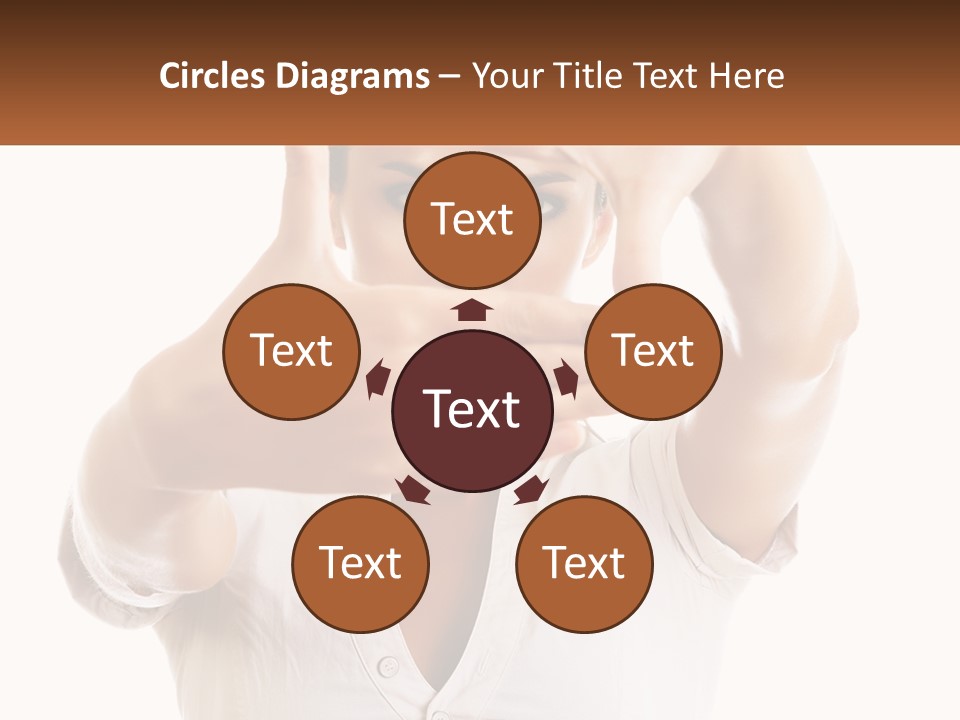 A Woman Holding Her Hands Up To Her Face PowerPoint Template