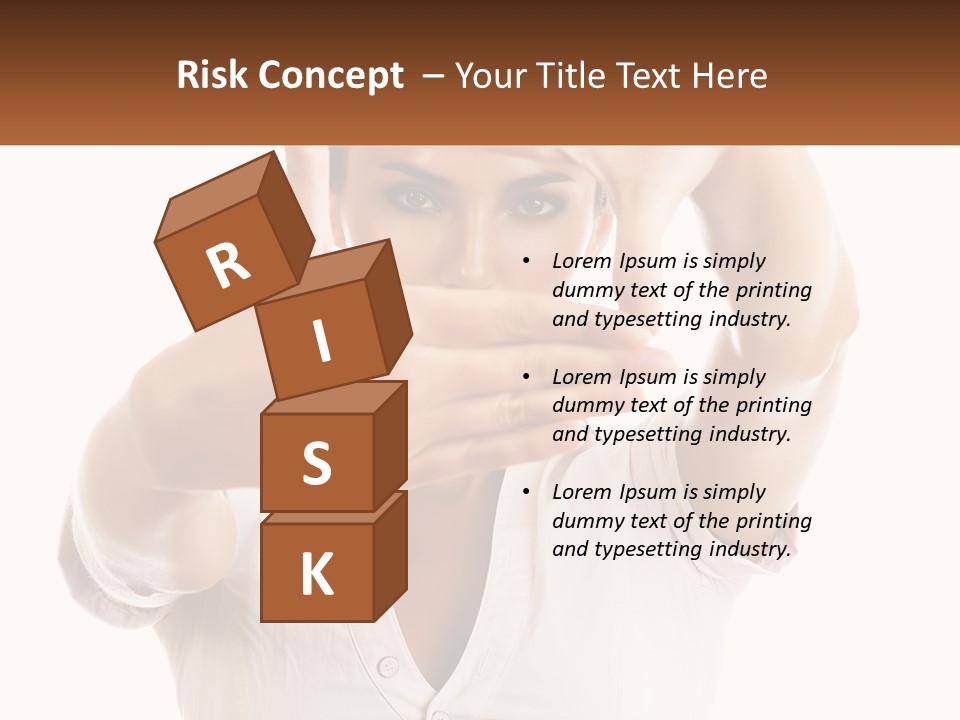 A Woman Holding Her Hands Up To Her Face PowerPoint Template