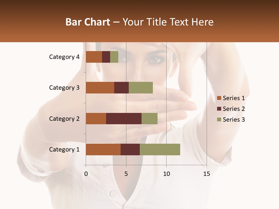 A Woman Holding Her Hands Up To Her Face PowerPoint Template