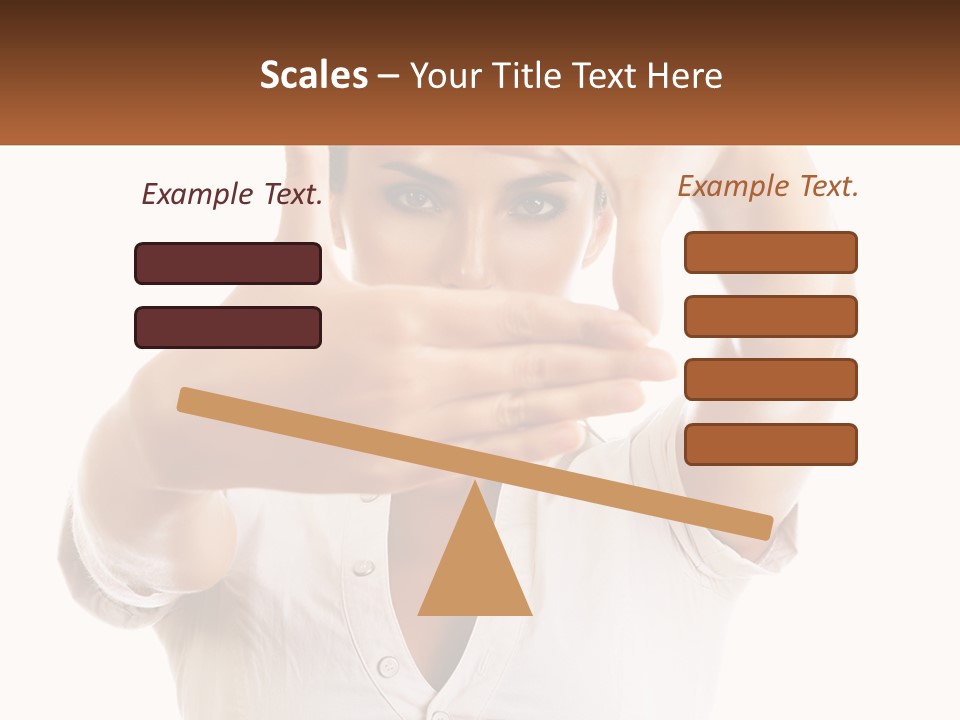 A Woman Holding Her Hands Up To Her Face PowerPoint Template