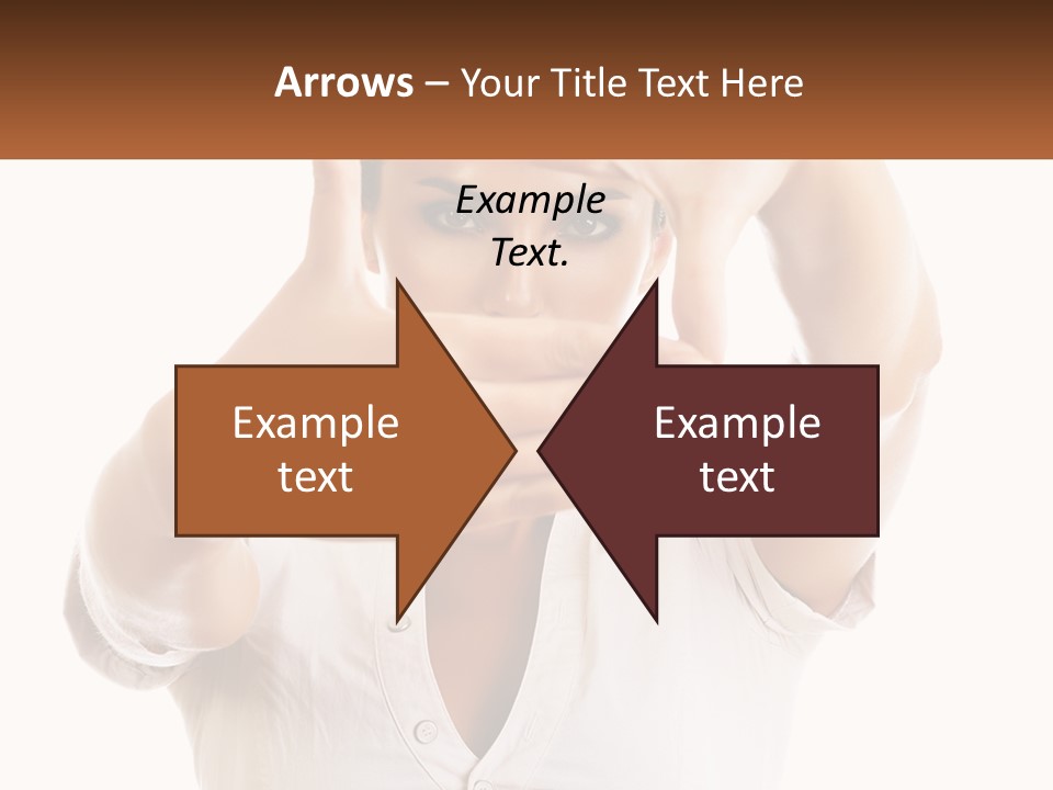 A Woman Holding Her Hands Up To Her Face PowerPoint Template