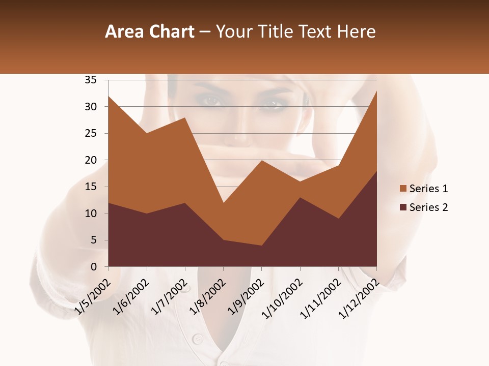 A Woman Holding Her Hands Up To Her Face PowerPoint Template