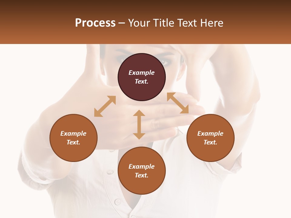 A Woman Holding Her Hands Up To Her Face PowerPoint Template