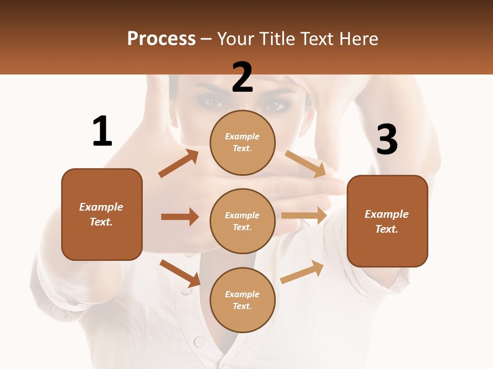 A Woman Holding Her Hands Up To Her Face PowerPoint Template