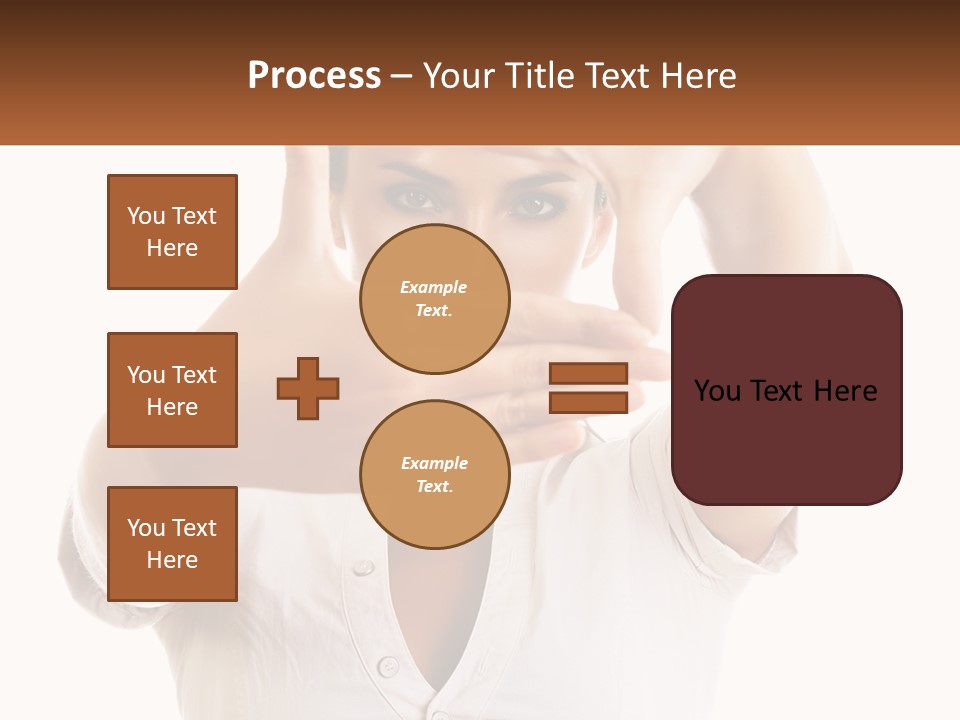 A Woman Holding Her Hands Up To Her Face PowerPoint Template