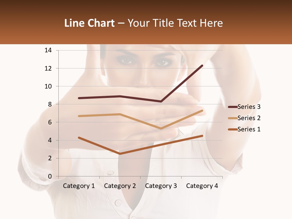 A Woman Holding Her Hands Up To Her Face PowerPoint Template