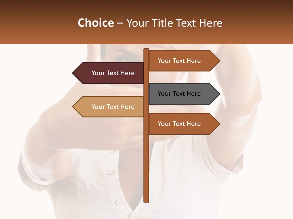 A Woman Holding Her Hands Up To Her Face PowerPoint Template