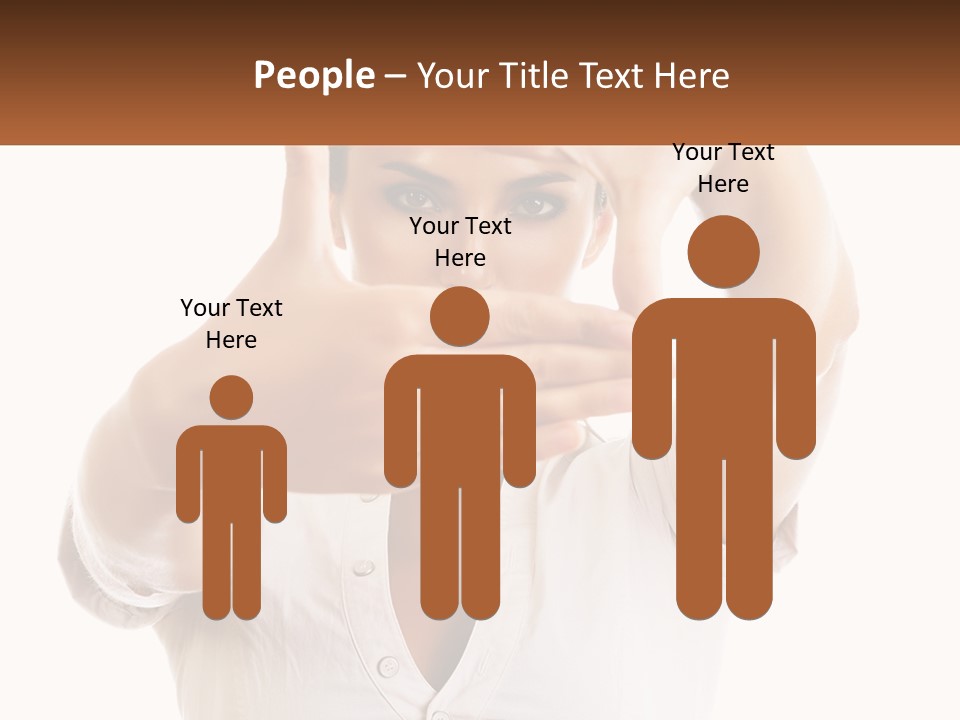 A Woman Holding Her Hands Up To Her Face PowerPoint Template