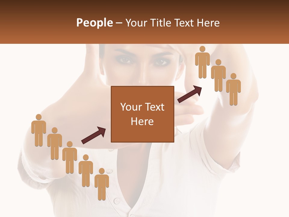 A Woman Holding Her Hands Up To Her Face PowerPoint Template