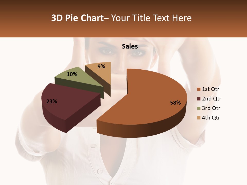 A Woman Holding Her Hands Up To Her Face PowerPoint Template