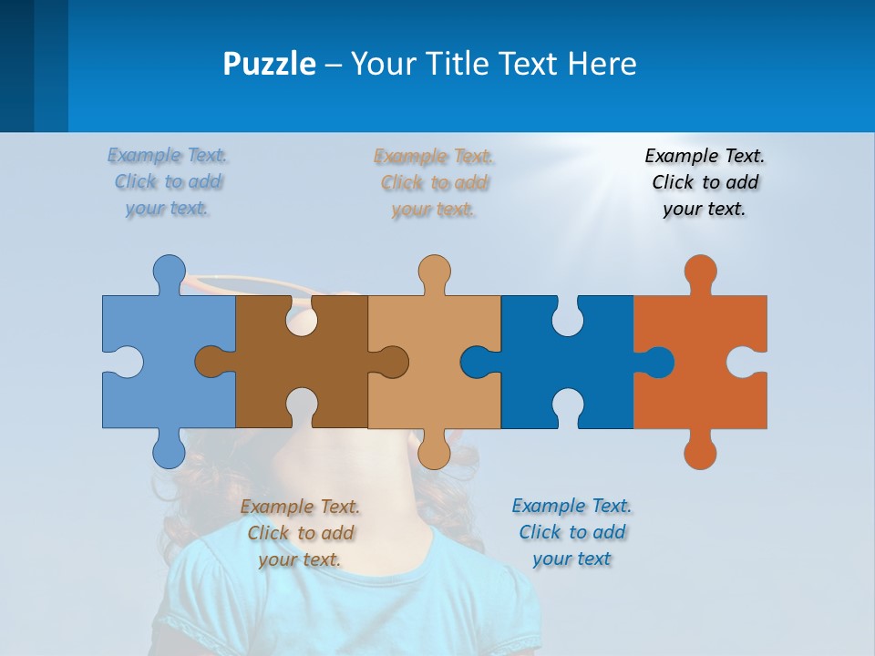 A Woman Wearing Sunglasses Is Looking Up At The Sun PowerPoint Template