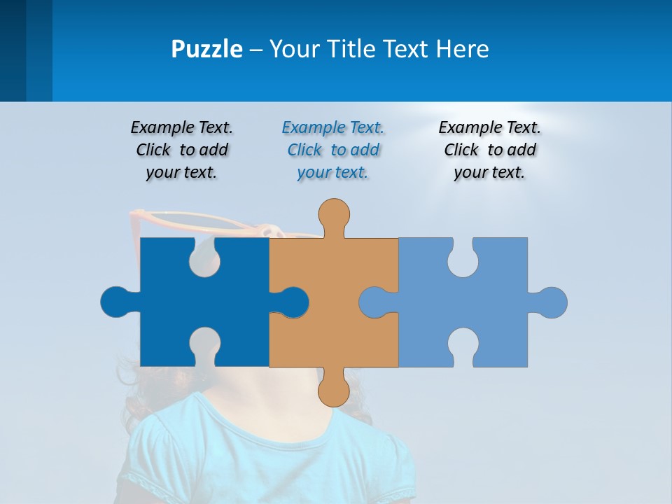 A Woman Wearing Sunglasses Is Looking Up At The Sun PowerPoint Template