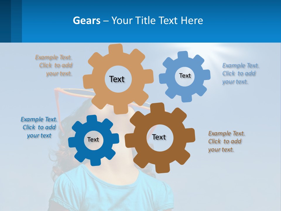 A Woman Wearing Sunglasses Is Looking Up At The Sun PowerPoint Template