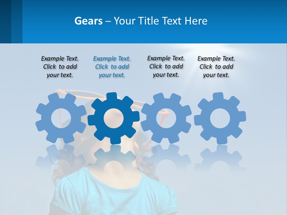 A Woman Wearing Sunglasses Is Looking Up At The Sun PowerPoint Template