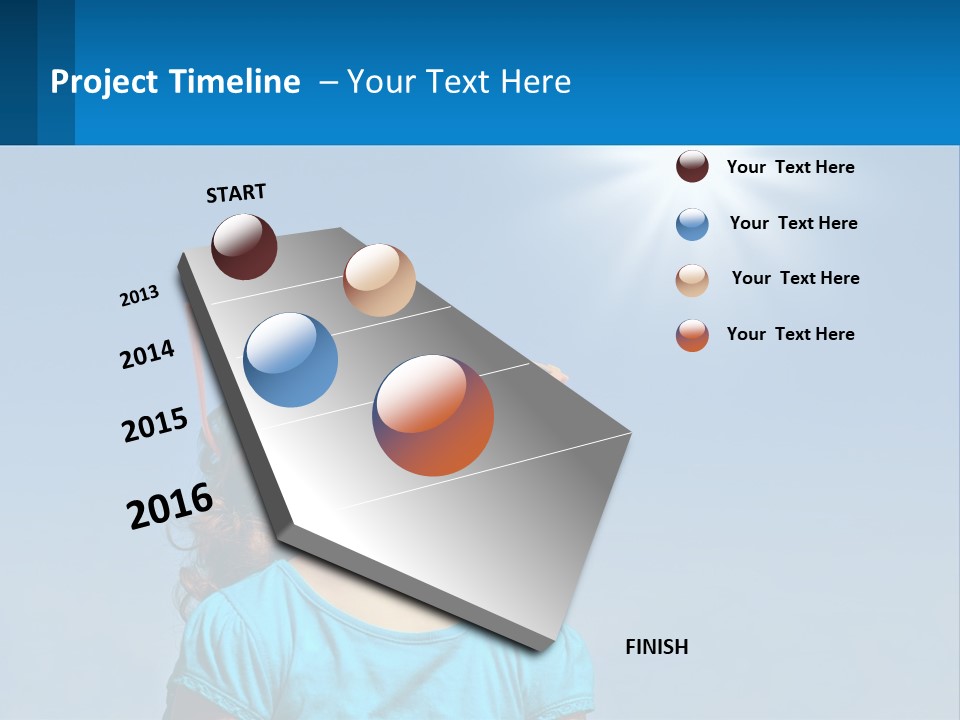 A Woman Wearing Sunglasses Is Looking Up At The Sun PowerPoint Template