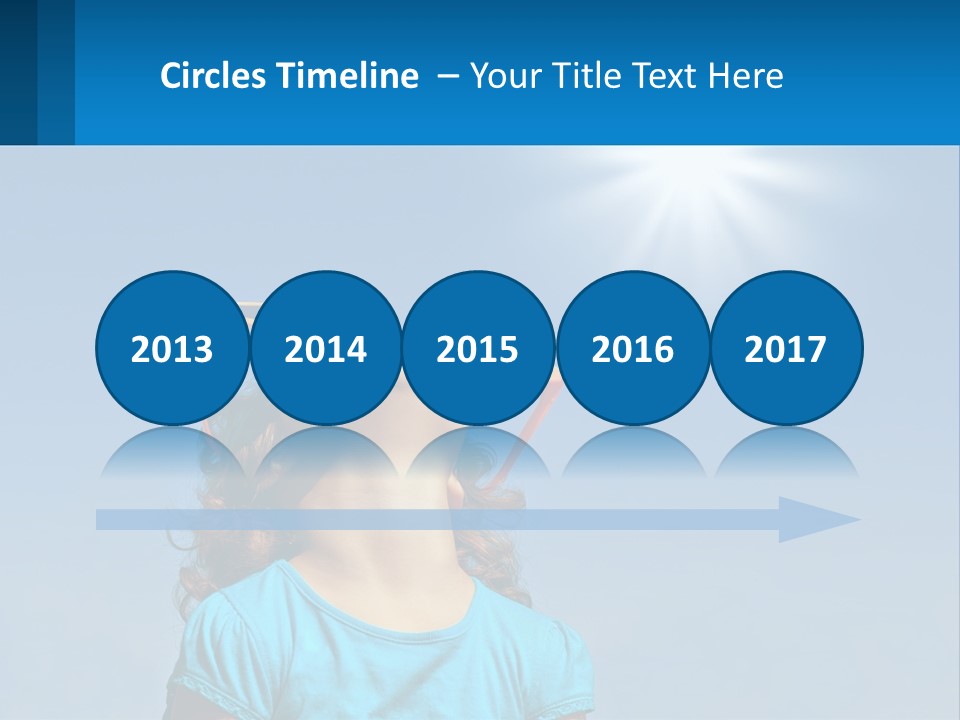 A Woman Wearing Sunglasses Is Looking Up At The Sun PowerPoint Template