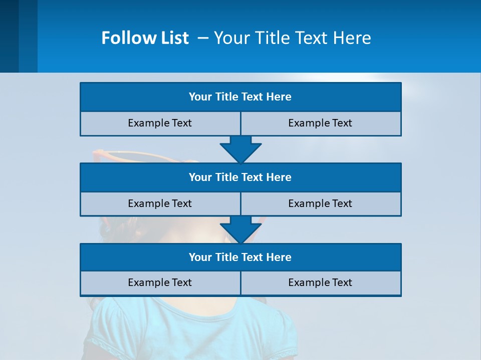 A Woman Wearing Sunglasses Is Looking Up At The Sun PowerPoint Template