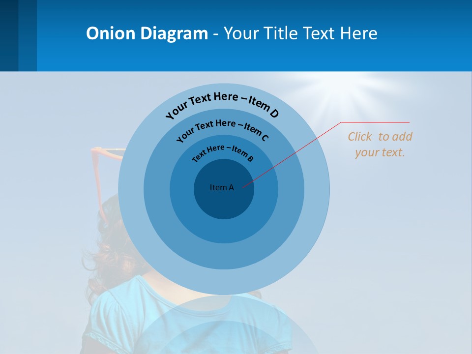 A Woman Wearing Sunglasses Is Looking Up At The Sun PowerPoint Template