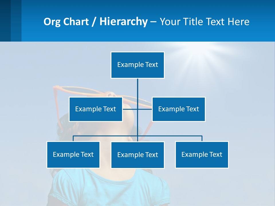 A Woman Wearing Sunglasses Is Looking Up At The Sun PowerPoint Template