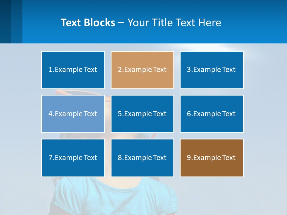 A Woman Wearing Sunglasses Is Looking Up At The Sun PowerPoint Template