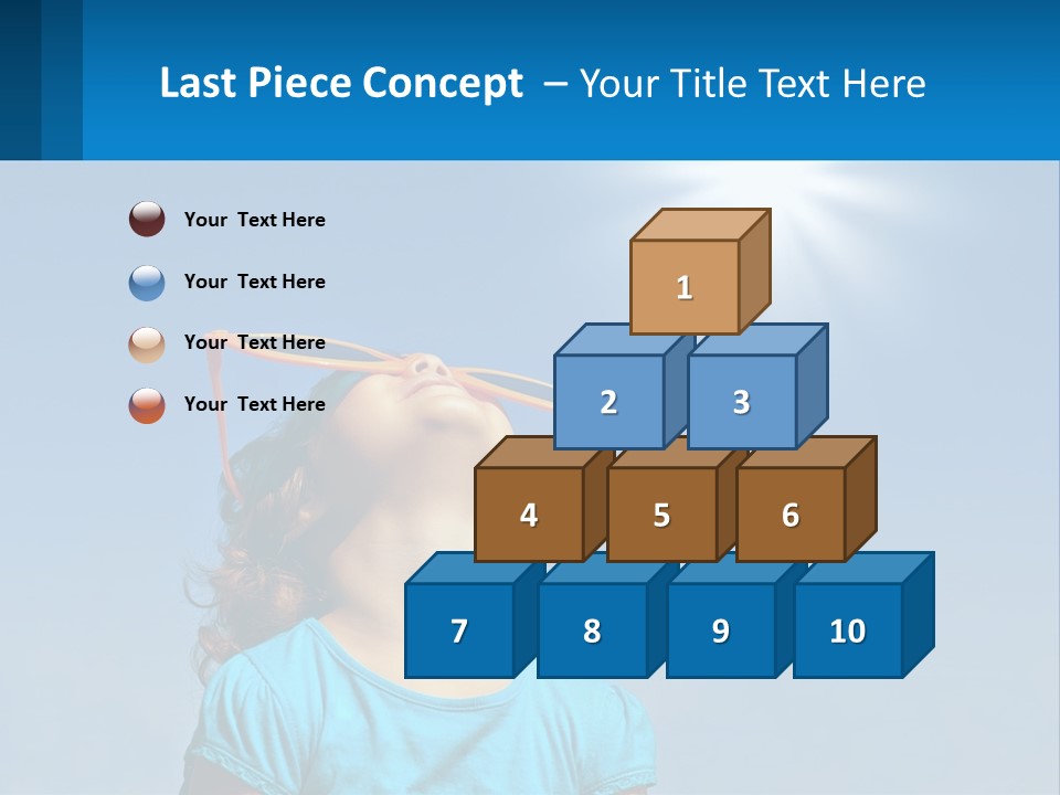 A Woman Wearing Sunglasses Is Looking Up At The Sun PowerPoint Template