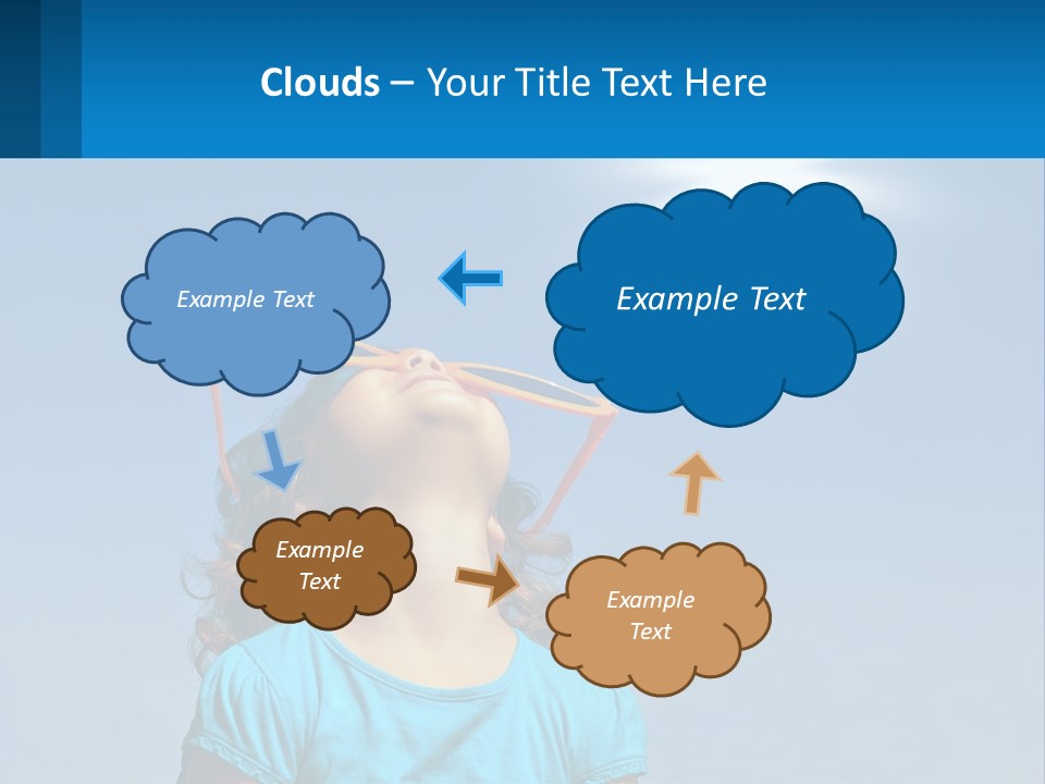 A Woman Wearing Sunglasses Is Looking Up At The Sun PowerPoint Template