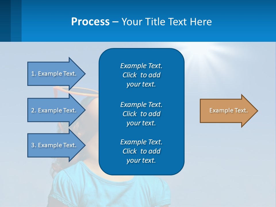A Woman Wearing Sunglasses Is Looking Up At The Sun PowerPoint Template