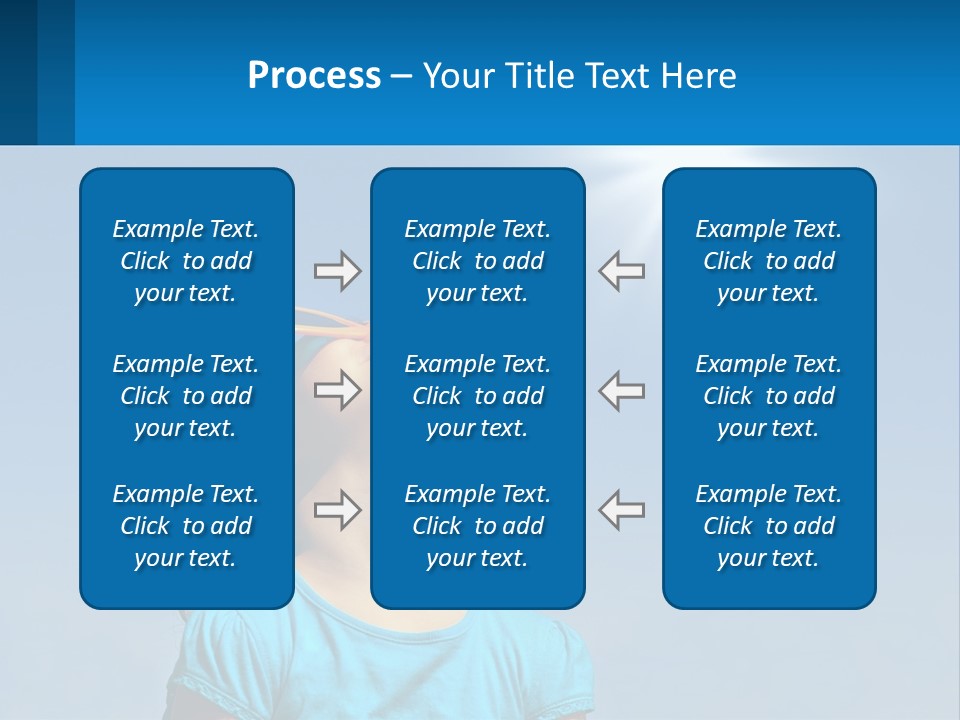 A Woman Wearing Sunglasses Is Looking Up At The Sun PowerPoint Template