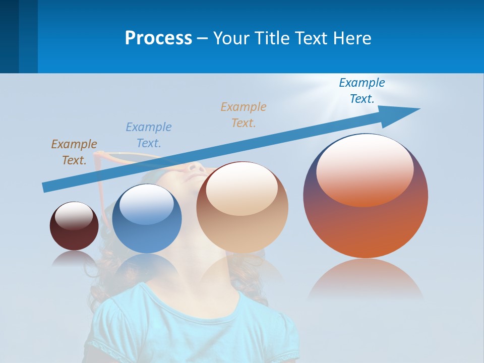 A Woman Wearing Sunglasses Is Looking Up At The Sun PowerPoint Template