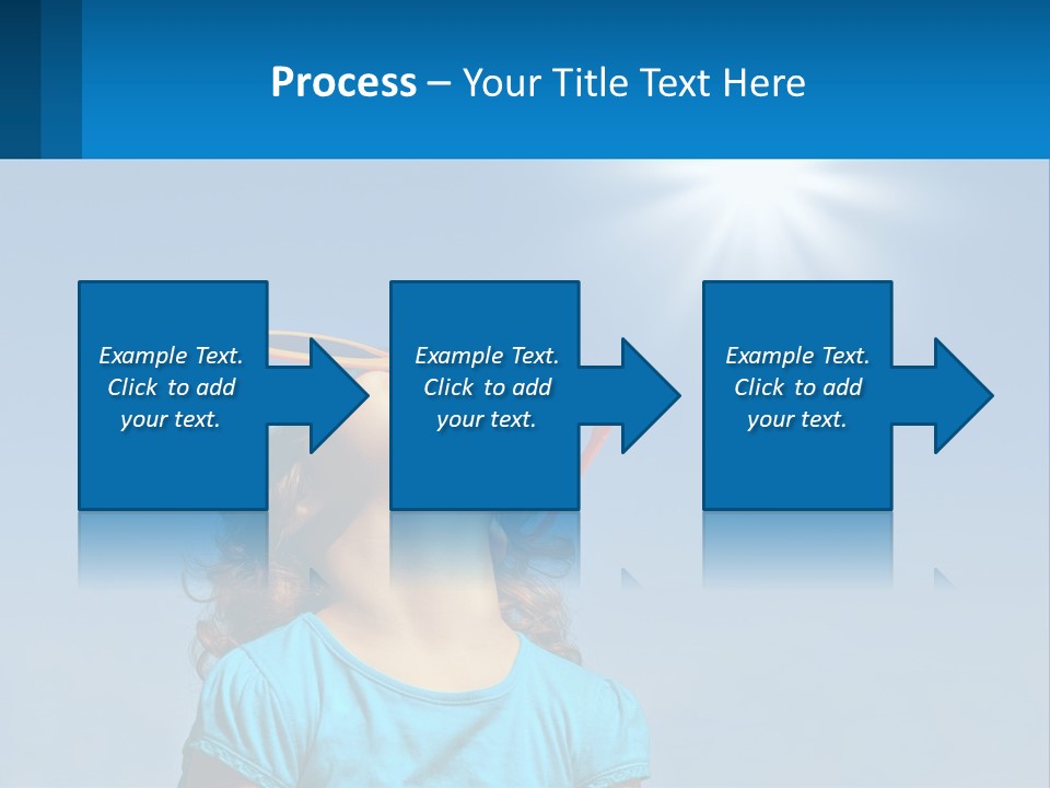 A Woman Wearing Sunglasses Is Looking Up At The Sun PowerPoint Template