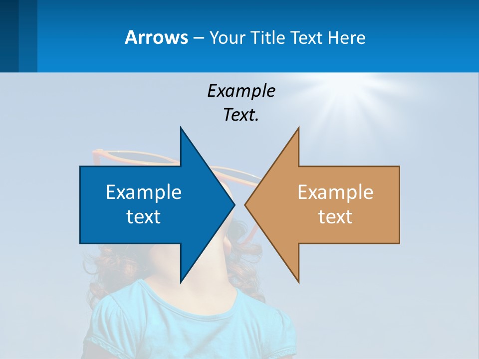 A Woman Wearing Sunglasses Is Looking Up At The Sun PowerPoint Template