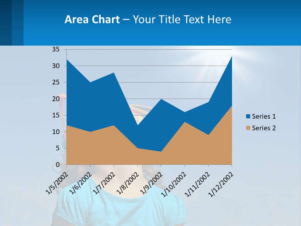 A Woman Wearing Sunglasses Is Looking Up At The Sun PowerPoint Template