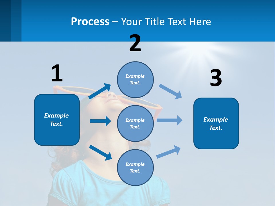 A Woman Wearing Sunglasses Is Looking Up At The Sun PowerPoint Template