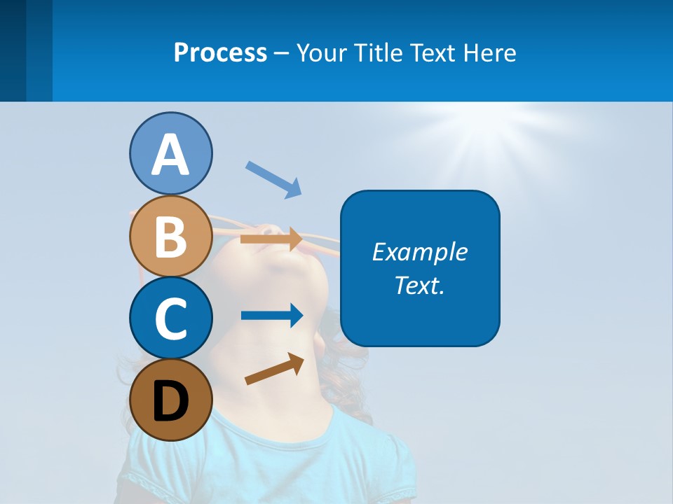 A Woman Wearing Sunglasses Is Looking Up At The Sun PowerPoint Template