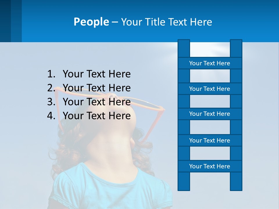 A Woman Wearing Sunglasses Is Looking Up At The Sun PowerPoint Template