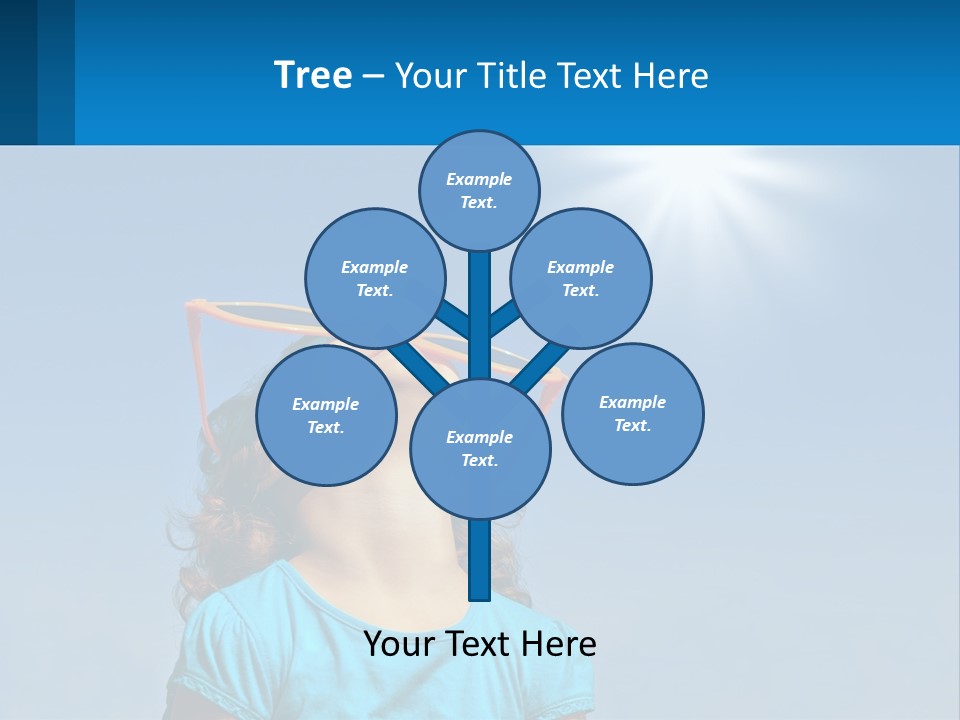 A Woman Wearing Sunglasses Is Looking Up At The Sun PowerPoint Template