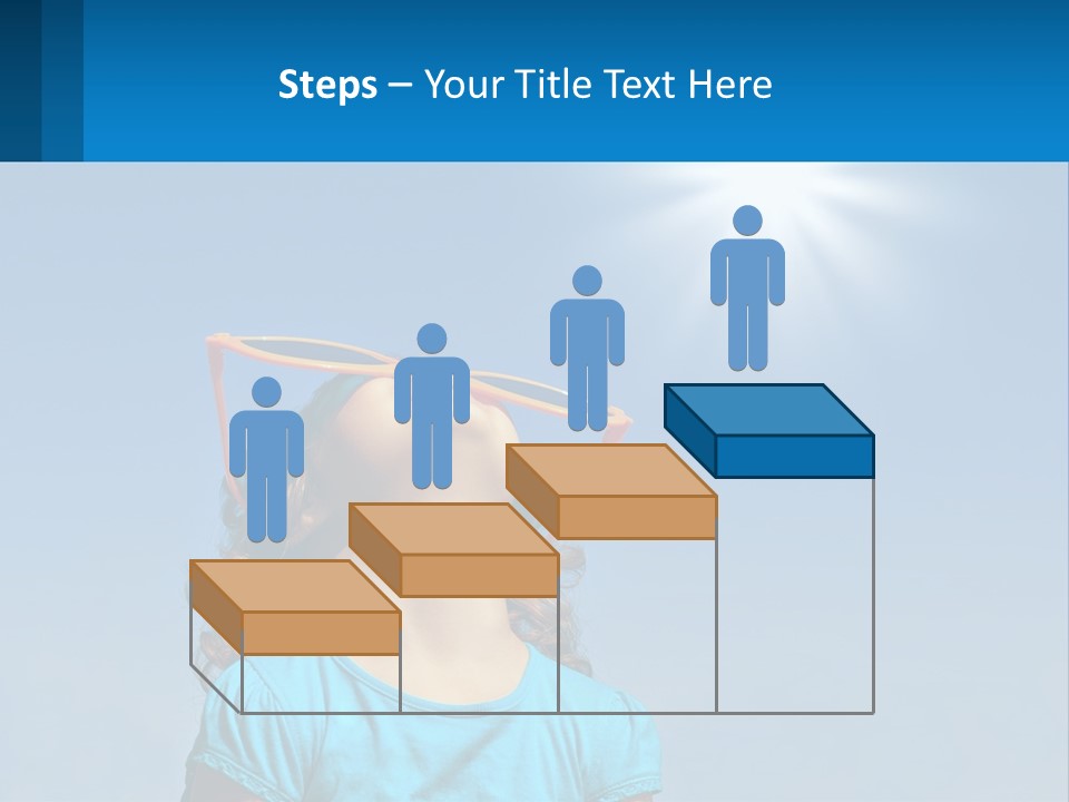 A Woman Wearing Sunglasses Is Looking Up At The Sun PowerPoint Template