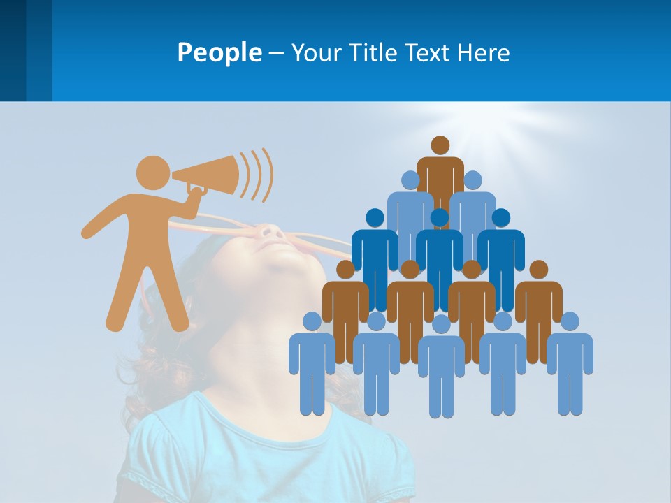 A Woman Wearing Sunglasses Is Looking Up At The Sun PowerPoint Template