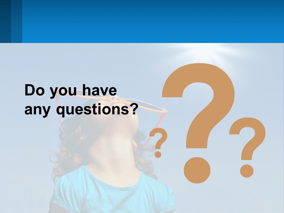 A Woman Wearing Sunglasses Is Looking Up At The Sun PowerPoint Template